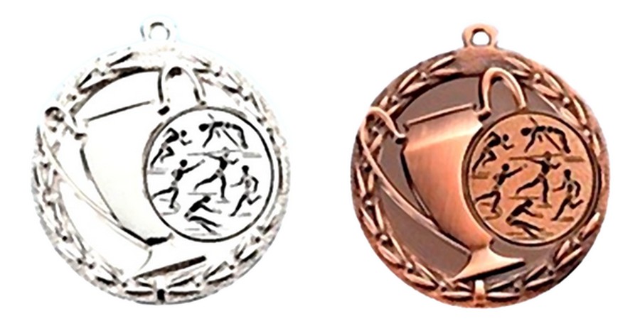 84/25 Medaille Zilver en Brons compleet OP=OP!!